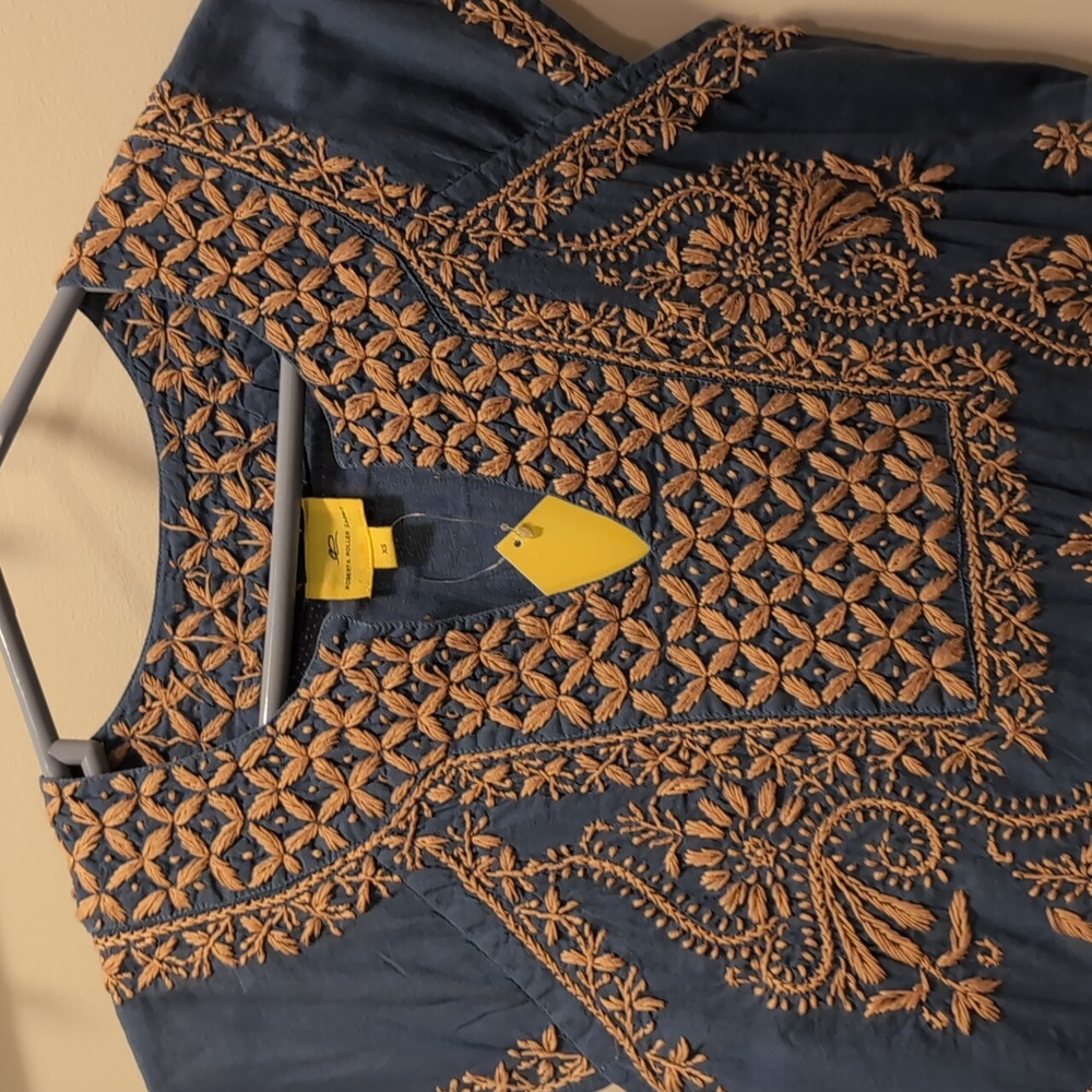 NWT Roberta Roller Rabbit embroidered cotton Dress